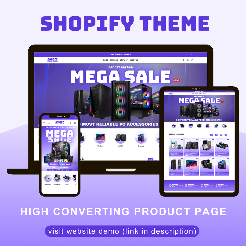 Gadget Bazaar | Shopify Theme Template with High-Converting Product Page