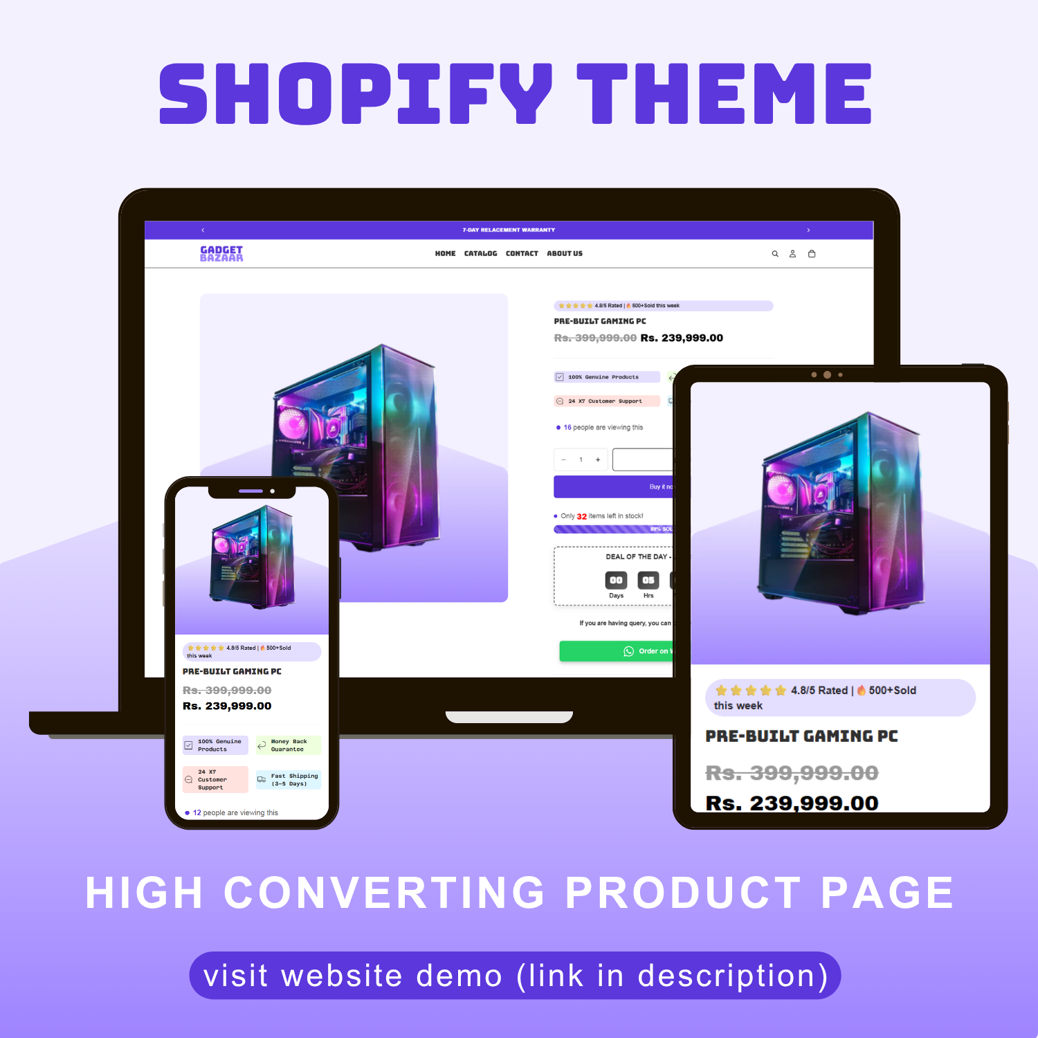 Gadget Bazaar | Shopify Theme Template with High-Converting Product Page