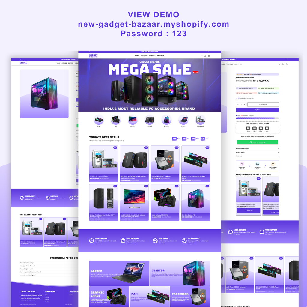 Gadget Bazaar | Shopify Theme Template with High-Converting Product Page