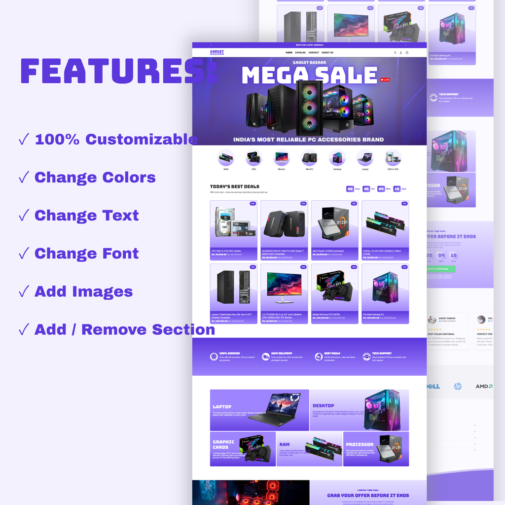 Gadget Bazaar | Shopify Theme Template with High-Converting Product Page