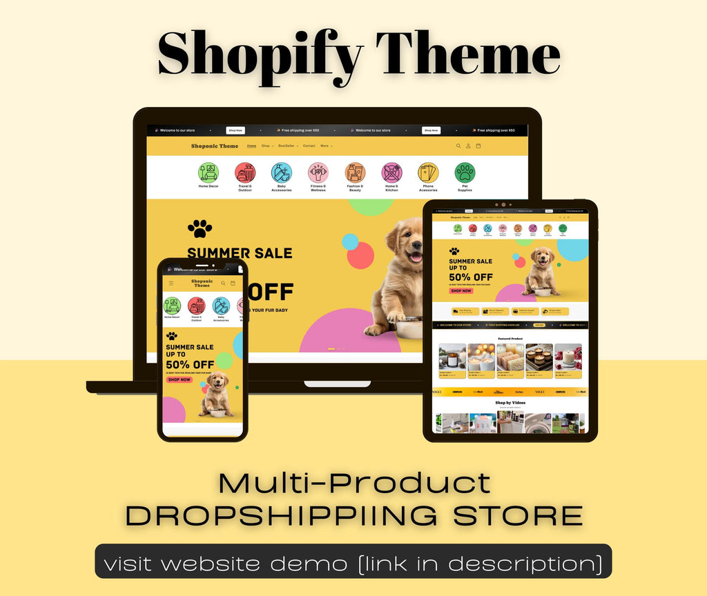 Shoponic Theme | Shopify Theme for Dropshipping & E-Commerce with High-Converting Product Page