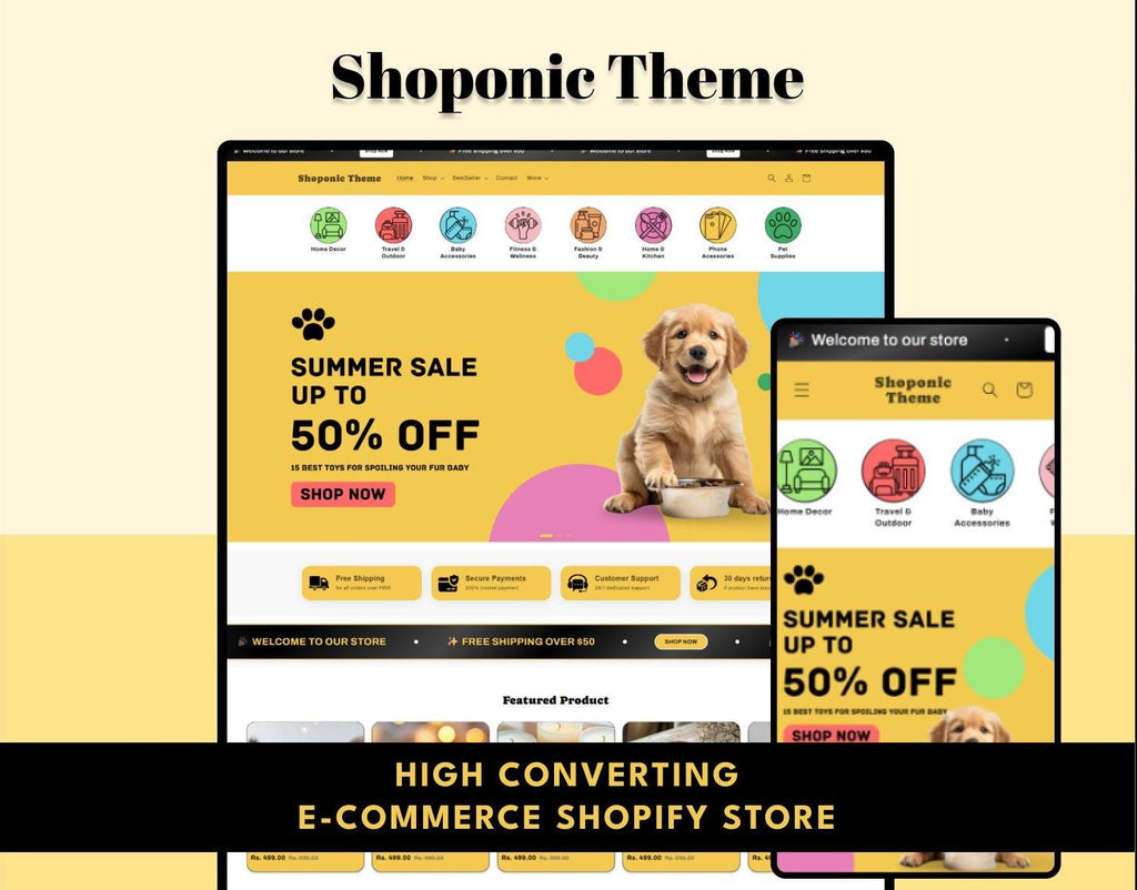 Shoponic Theme | Shopify Theme for Dropshipping & E-Commerce with High-Converting Product Page