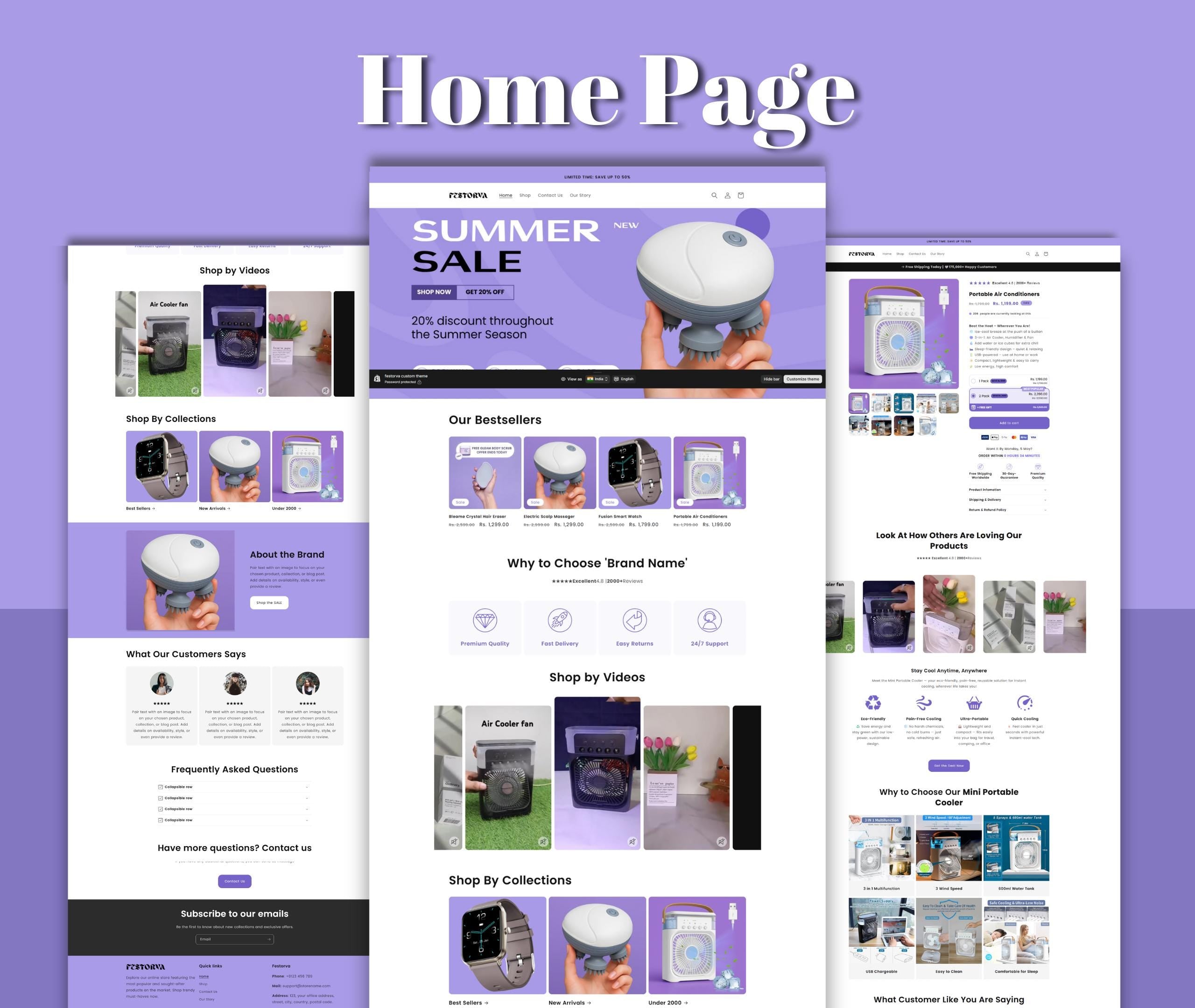 Festrova- Shopify Store Template with High Converting Product Page