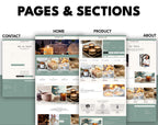 Meadow Flames Theme | Candle Store Shopify Theme | Olive Green E-Commerce Template (Digital Download)