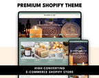 Meadow Flames Theme | Candle Store Shopify Theme | Olive Green E-Commerce Template (Digital Download)